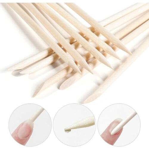Double Side Orange Wood Stick For Nails Manicure Set Cuticle Pusher Dead Skin Remover Nail Art Accessories Pedicure Tool BE709-1