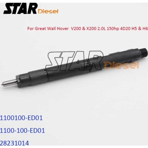 1100100-ED01 Injector 1100-100-ED01 Diesel Injection 28231014 Nozzles for Great Wall Hover V200 & X200 2.0L 150 hp 4D20 H5 & H6