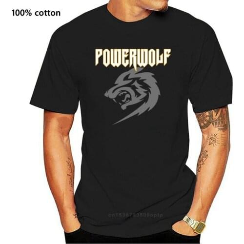 Powerwolf Power Wolf S M L XL Cotton Blend Short Sleeve Black T-Shirt Plus Size Clothing Tee Shirt