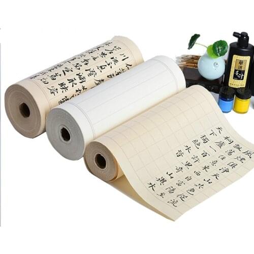 Chinese Calligraphy Paper with Grids Half Ripe Xuan Paper Thicken Chinese Bamboo Pulp Xuan Paper for Beginner Riisipaperi