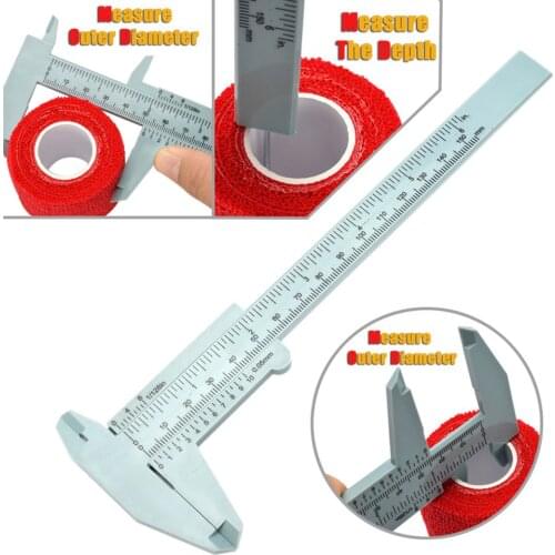 Mini caliper 150MM Plastic Vernier caliper Mini Tattoo supplies High Precision Tool Measuring Plastic Hettamientas Outside Step