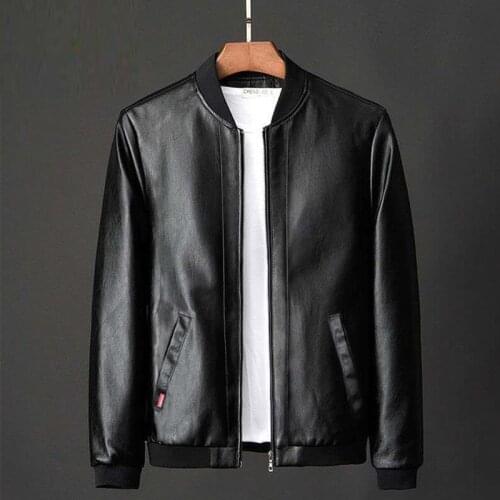 2019 New Brand Motorcycle Jacket Men Autumn Winter Casual Zipper PU Leather Biker Jacket Male Slim Fit Mens Jackets And Coats
