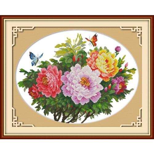 Fragrance courtyard cross stitch kit flower 18ct 14ct 11ct count printed canvas stitching embroidery DIY handmade needlework