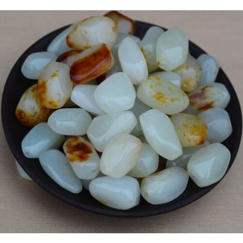 Natural HETIAN Nephrite irregular Beads With type Scattered Beads Jadeite Womens DIY Bracelet accessories Fine Jade Jewelry