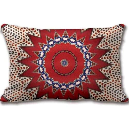 Tribal Southwest Santa Fe Pattern Red Throw Pillow Decorative Cushion Cover Pillow Case Customize Gift By Lvsure For Car Sofa