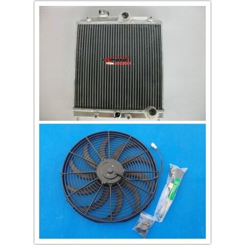 Full Aluminum Radiator + FAN For Honda Civic EG EK B16 B18 32mm Pipe 1992-2000 99 98 97 96 95 94 93