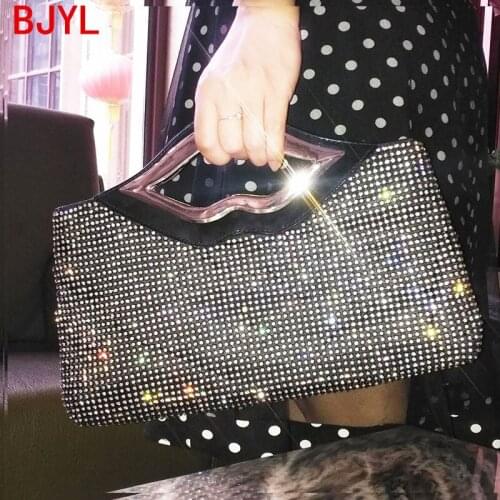 Luxury fashion Clutch bag women handbag new diamond bag ladies dinner bag female banquet bag large capacity handbags rhinestone