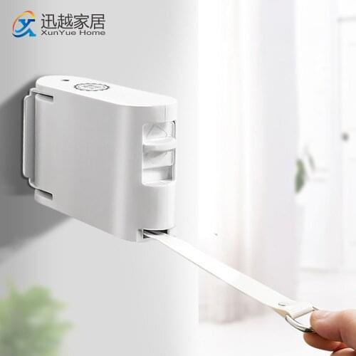 Invisible Retractable Clothesline Punch-Free Clothes Hanging Rack Rope Dryer Organiser Laundry Hanger Home Accessories 00CL0105