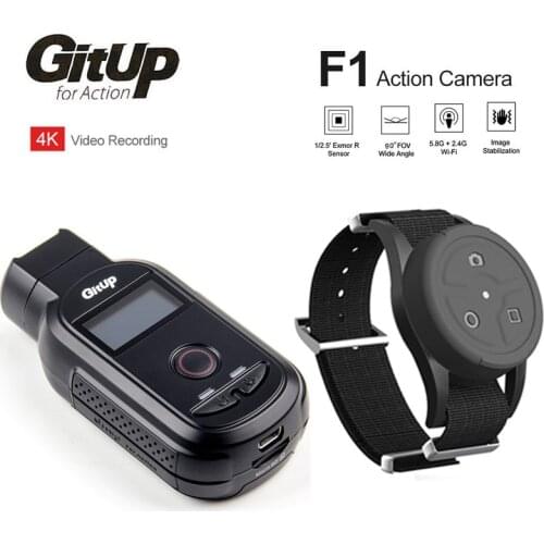 GitUp F1 90 Degree 4K 2160P FPV WiFi Sport Action Cam Ultra HD Time Lapse Outdoor Video Dash Cam Recorder With Remote Control