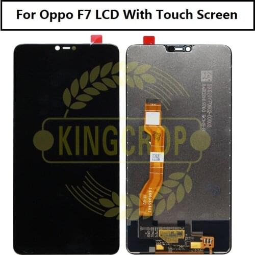 High Quality Black 6.23 inch For Oppo F7 Full LCD DIsplay + Touch Screen Digitizer Assembly Replacement Free Shipping