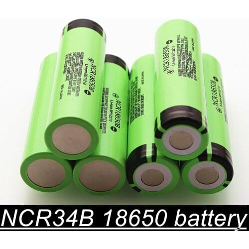 1-10Pcs 100% New Original NCR18650B 3.7 v 3400mAh 18650 Lithium Rechargeable Battery For Flashlight Batteries