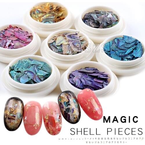 1pot/lot Glitter Nail Art Decor Ultrathin Irregular Abalone Shell Sheet Sequin Fragment Manicure 3D Decoration