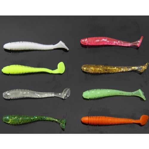 10pcs/lot Fishing Lure Wobbler Soft Rubber Bait Soft Worm Carp Fishing Bait Artificial Silicone Swimbait Carp Tackle 7cm