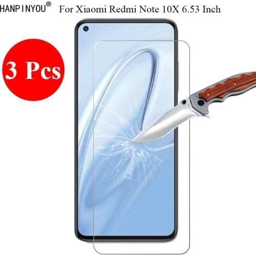 3 Pcs/Lot 9H 2.5D Tempered Glass Screen Protector For Xiaomi Redmi Note 10X 6.53" Protective Film Guard + Clean Tools