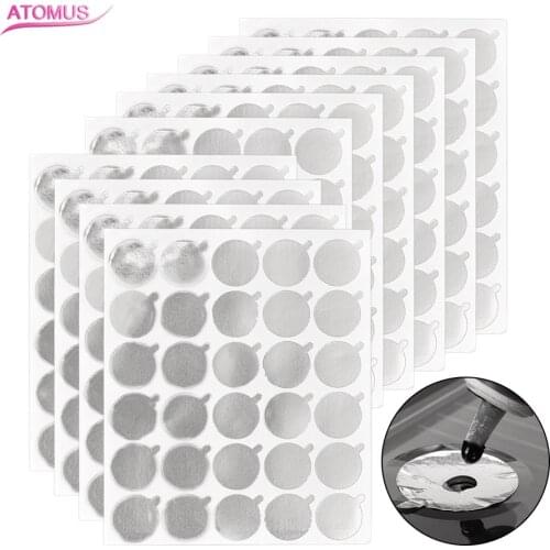 300pcs New Disposable Eyelash Glue Holder Pallet Paper 2cm Eyelashes Extension Glue Pads Stand On Eyelash Jade Stone Makeup Tool