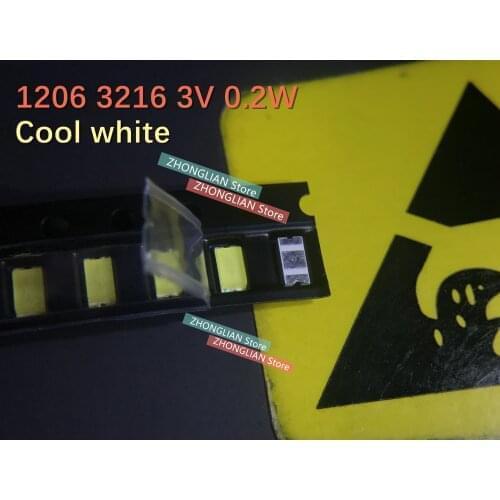 32 Inch LED Backlight 1206 3216 3V 0.2W 15LM Cool white LCD Backlight for TV TV Application