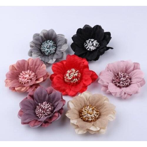 8Pcs 3D Flower DIY Applique Flower Patch Fabric Patches for Dress Hair Clothes Fabric Flowers for Dresses Diy Craft