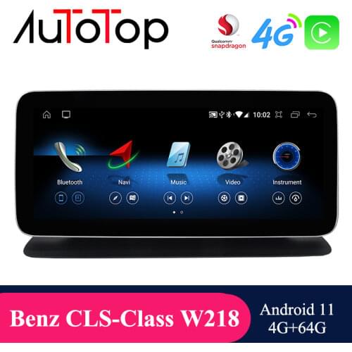 AUTOTOP 10.25"/12.3" Qualcomm Android 10 Car Dvd Radio for Mercedes Benz CLS Class W218 350 2011-2018 BT 4G Wifi GPS Navigation
