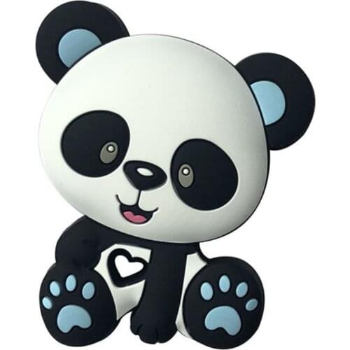 Panda Beads Baby Toys Silicone Teether Pacifier Teething DIY Chain Biting Chew Pendant for Children Infants