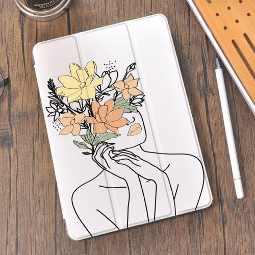 Abstract Art Painting Girl Case For iPad 7th 8th Generation Air 4 2 3 Case For iPad Pro 11 Case 2020 Mini 5 With Pencil Holder