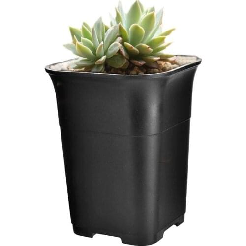 5pcs Black Thicker Square High Waist Mini Nursery Pot Planter Succulent Plant Pot Small Flower Planters
