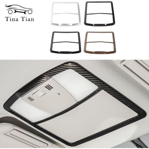 Carbon Fiber Color Reading Light Lamp Cover Interior Mouldings Styling Fit for Nissan Patrol Y62 2017 2018 2019 2020 Accessories