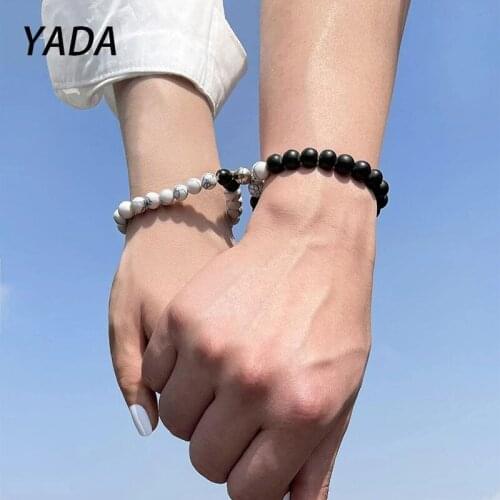 YADA Natural Stone Magnetic Pendant Bracelets&Bangles For Women Men Charm Couple Crystal Jewelry Magnetic Bracelet BT210051