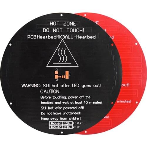 3D Printer MK3 Hot Bed for MK3 Kossel Delta Round Aluminum Heatbed 220*220*3MM Heating Platform