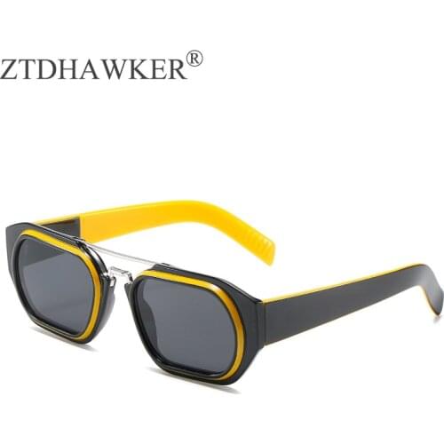 2021 New Trend Versatile Double Beam Sunglasses Womens Square Fashion Sexy Outdoor Sunscreen Glasses Personality