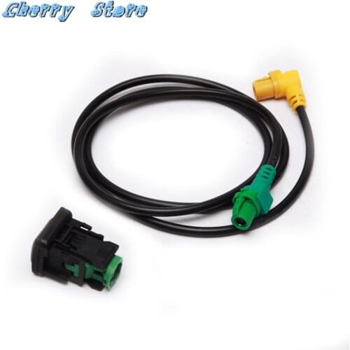NEW 5KD 035 726 A RCD510 USB Input USB Connector Switch + USB Cable Harness For VW Passat B6 Golf Jetta Scirocco RCD310 RNS315