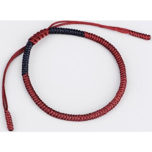 Original Design Tibetan Buddhist Braided Mix Color Lucky Knots Rope Bracelet Men Size Adjustable Blessed Bracelet For Women