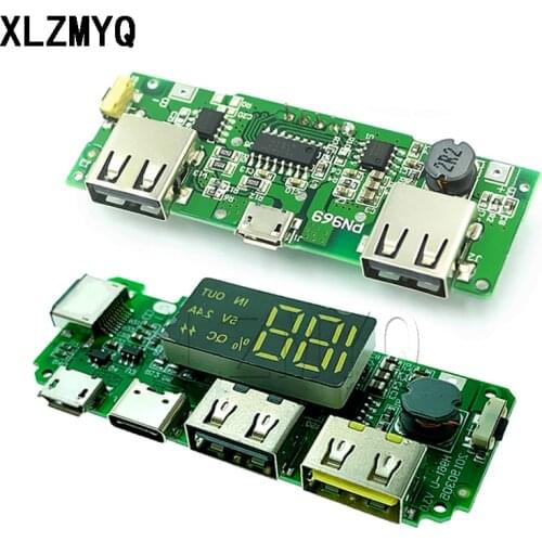 18650 Lithium Battery Charger Board LED Dual USB 5V 2.4A Micro/Type-C USB Mobile Power 18650 Charging Module Circuit Protection