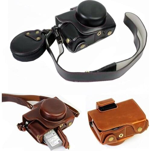 Portable PU Leather Camera Bag For Olympus OM-D EM10III EM-10 MarkIII M3 14-42mm EZ case Cover With Bottom Battery Opening