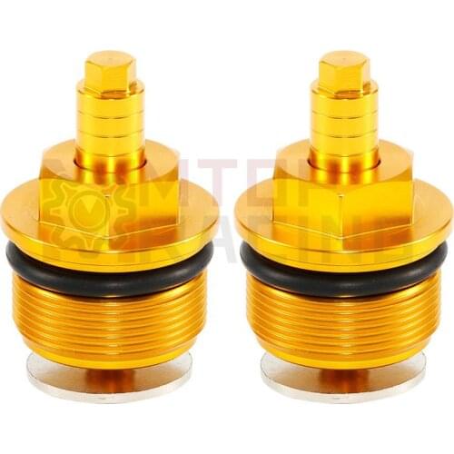 Preload Fork Cap Adjust Fork Bolts For Harley Davidson XL883 XL1200 1987-2016 1988 89 1990 91 92 93 94 95 96 97 98 99 2000 Gold