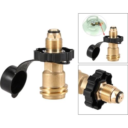 Propane Tank Cylinder Adapter Convert POL to QCC1 Gas Pressure Regulator