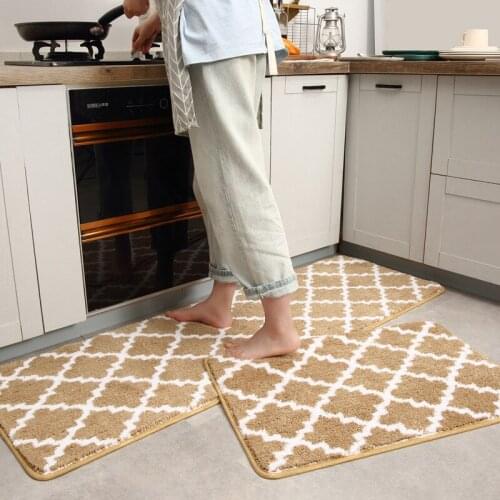 Modern Kitchen Mat Anti-slip Area Rugs Water Absorption Floor Carpets Entrance Doormat Home Hallway Geometric Bath Mat Sets