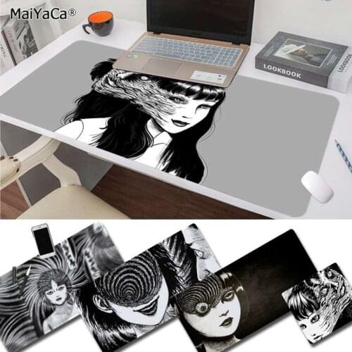 MaiYaCa New Design Junji Ito Tees Horror Unique Desktop Pad Game Mousepad Free Shipping Large Mouse Pad Keyboards Mat