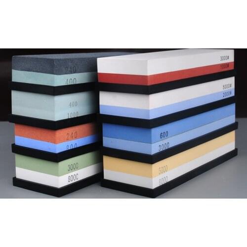 [Video]Professional knife sharpener grinder knife sharpening Stone Grit white corundum 1000/3000 whetstone sharpener Multi-stage