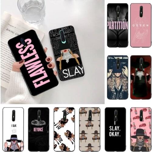 YJZFDYRM Beyonce I slay Soft Phone Case Capa For Oppo A5 A9 2020 A5S Reno2 z Renoace 3pro Realme5Pro