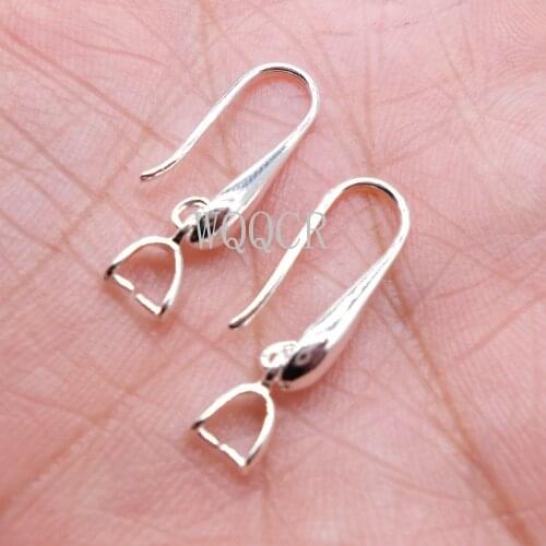 Top Quality 925 Sterling Silver Hook Earring Smooth surface Findings for Jewelry Making Component Accessories Wholesale 10PCS
