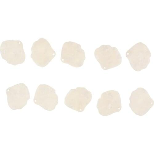 10pcs Bohemian Sea Beach Themed Seashell Shape Flat Beads Earring Dangle DIY