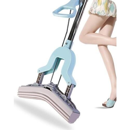 2 Sponge Dust Mop Slipper Lazy House Floor Polishing Clean Sponge Mops Folding Absorbing Squeeze Water Mop Home Cleaning Tools