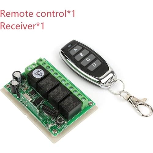 433MHz Universal Wireless Remote Control AC12V 2CH rf Relay Receiver and Transmitters for Universal Garage and Light Control
