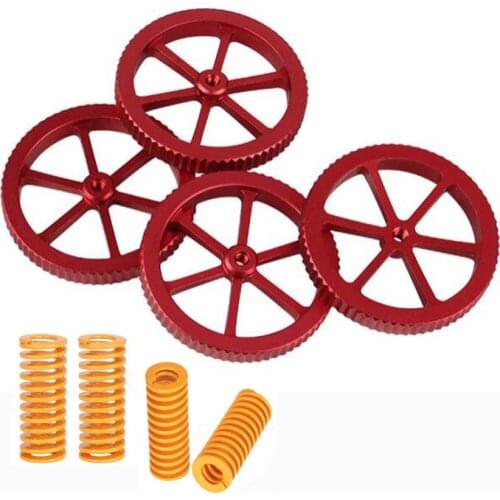 4x 3D Printer Hand Twist Leveling Nut + Die Springs for Ender 3 Pro X CR-X