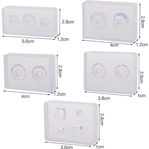 5 Pcs/set Crystal UV Resin Beads Cubes Epoxy Gel Mold with Holes DIY Handmade Pendant Jewelry Making Molds