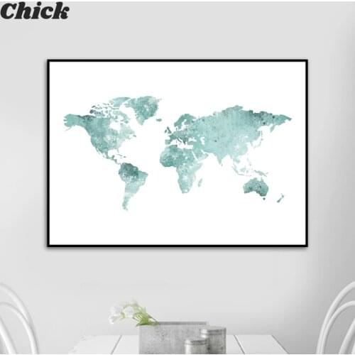 Abstract World Map Nordic Posters And Prints Wall Art Canvas Painting Wall Pictures For Living Room Canvas Art Home Decoration
