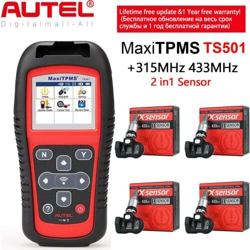 Autel MaxiTPMS TS501 MX-Sensor 2 In 1 Tire Repair Relearn Tools OBD 2 Diagnose TPMS Sensor Programming Read/ Clear TPMS DTC