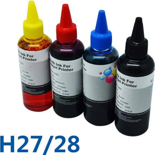 400ml For HP27 28 Good Quality Printing Ink &Bulk Ink For HP 3300 3320 3322 3323 3325 3420 Printer Ciss Ink Water based