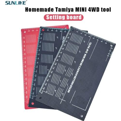 2mm HG Carbon Fiber Board/Glass Fiber/Aluminum Alloy Self-Made Tamiya Mini 4wd Tool Setting Board Used To Test Car Length Width