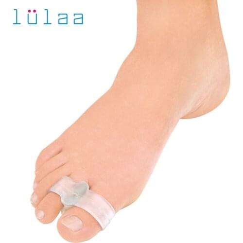 Toe Corrector Gel 2 Holes Orthotics Bunion Separators Toe Stretchers Silicone Washable Reusable Toe Separator Washable Reusable